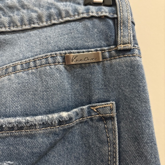 Kancan Wrene 90's Boyfriend Jeans Women's 7/27 Blue Ultra High Rise Distressed - Picture 9 of 11